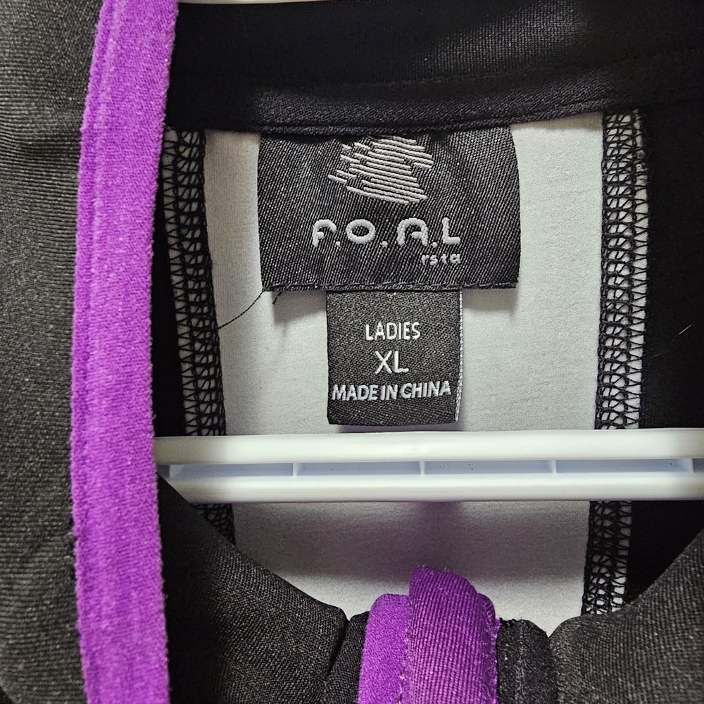 Black, Grey, Purple Horseback Riding Branded Jacket - Picture 2 of 2